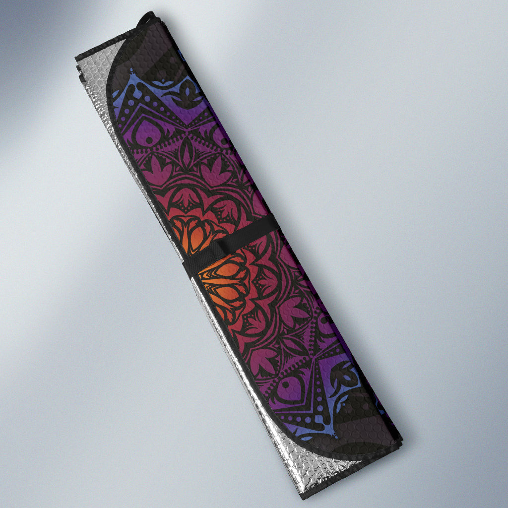 Purple Mandala Circle Car Auto Sun Shades