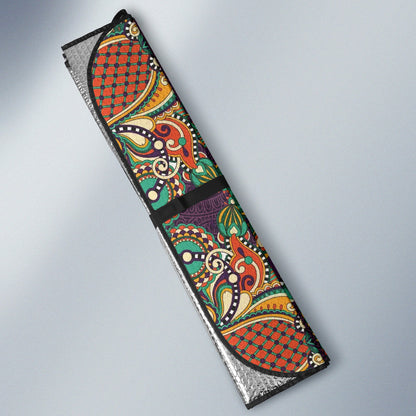 Purple Peace Symbol Mandala Hippie Car Auto Sun Shades