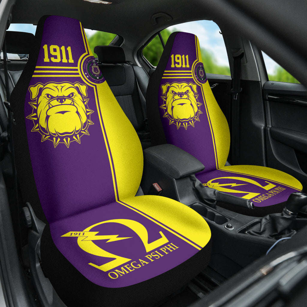 Omega Psi Phi Bulldog Style Car Seat Covers
