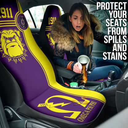 Omega Psi Phi Bulldog Style Car Seat Covers
