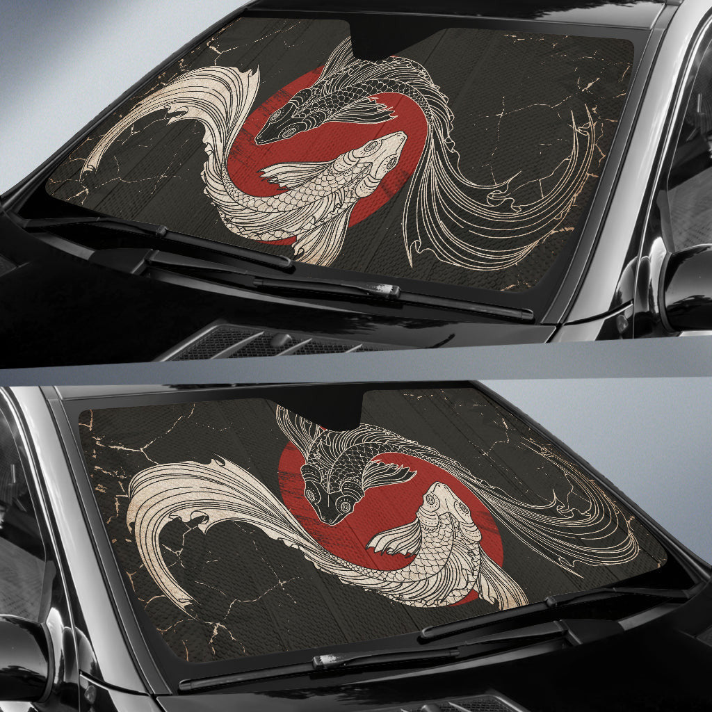 Japan Koi Fish Art Car Auto Sun Shades