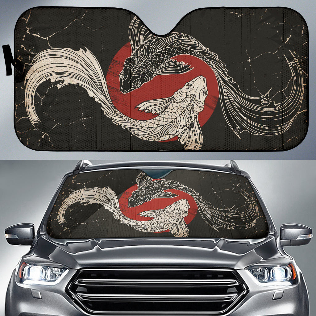 Japan Koi Fish Art Car Auto Sun Shades