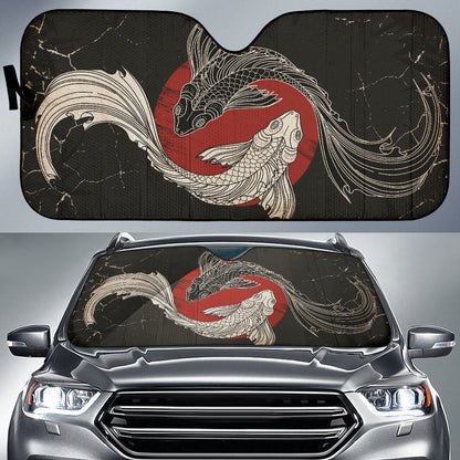 Japan Koi Fish Art Car Auto Sun Shades