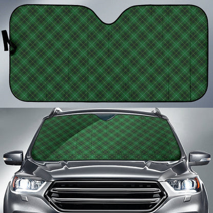 Green Plaid Pattern Car Auto Sun Shades