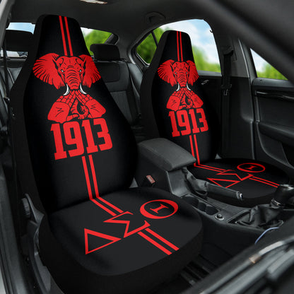 Delta Sigma Theta Elephant Symbol Black Car Auto Seat Covers