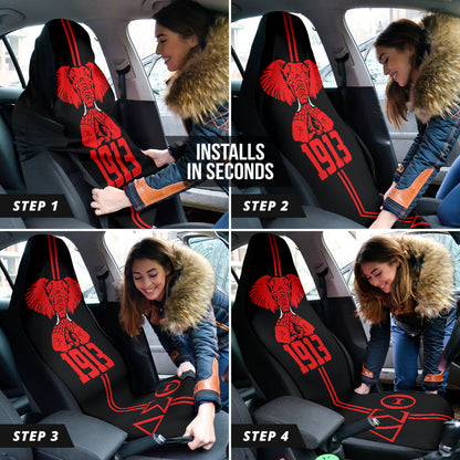 Delta Sigma Theta Elephant Symbol Black Car Auto Seat Covers