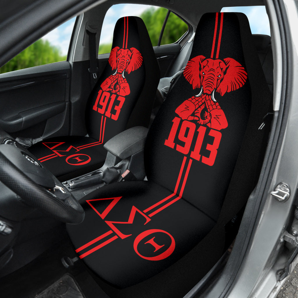 Delta Sigma Theta Elephant Symbol Black Car Auto Seat Covers