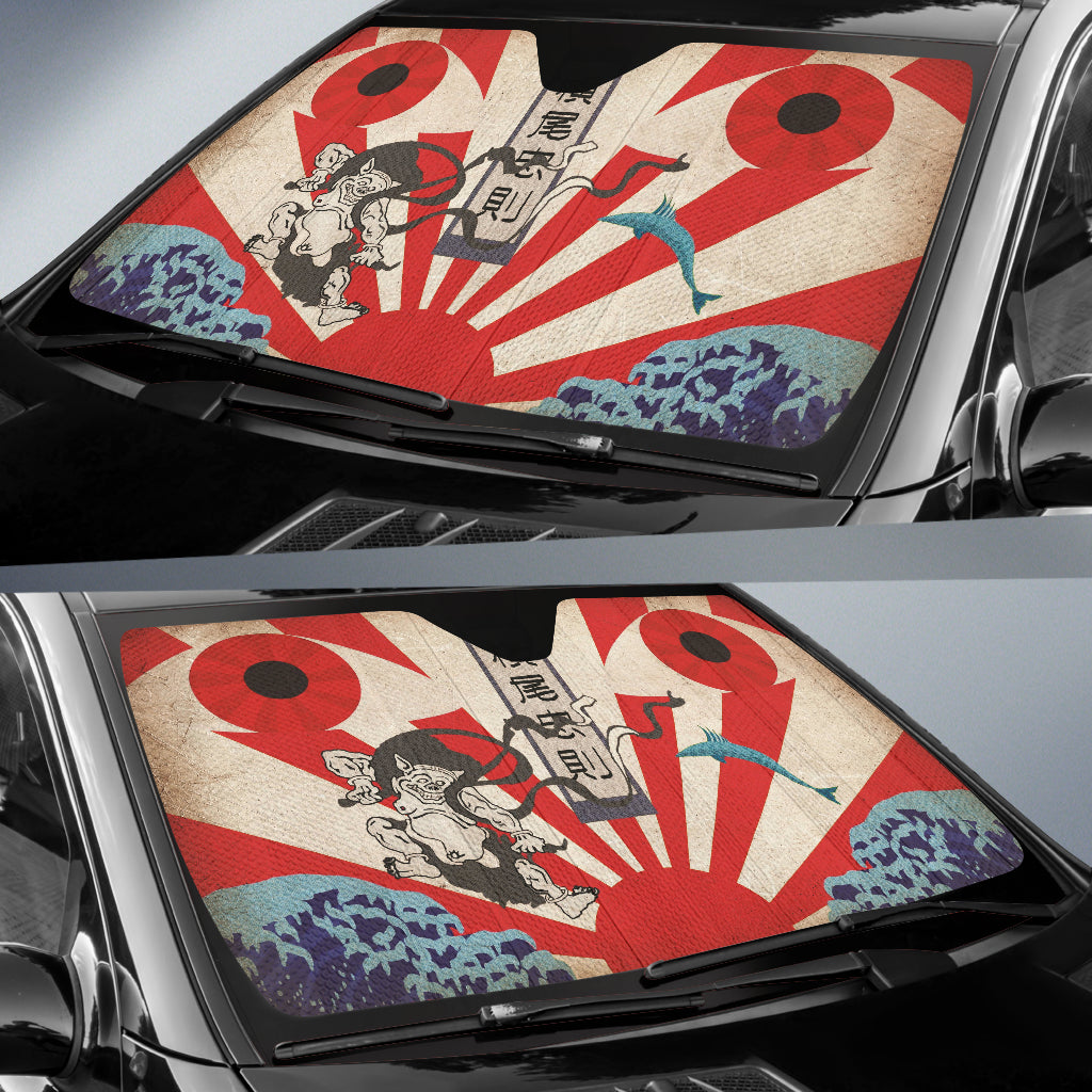 Amazing Car Accessories Decoration Japan Culture Car Auto Sun Shades