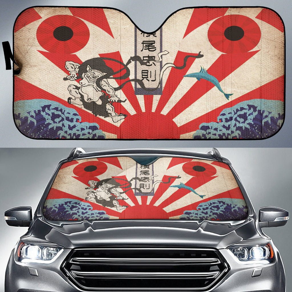 Amazing Car Accessories Decoration Japan Culture Car Auto Sun Shades