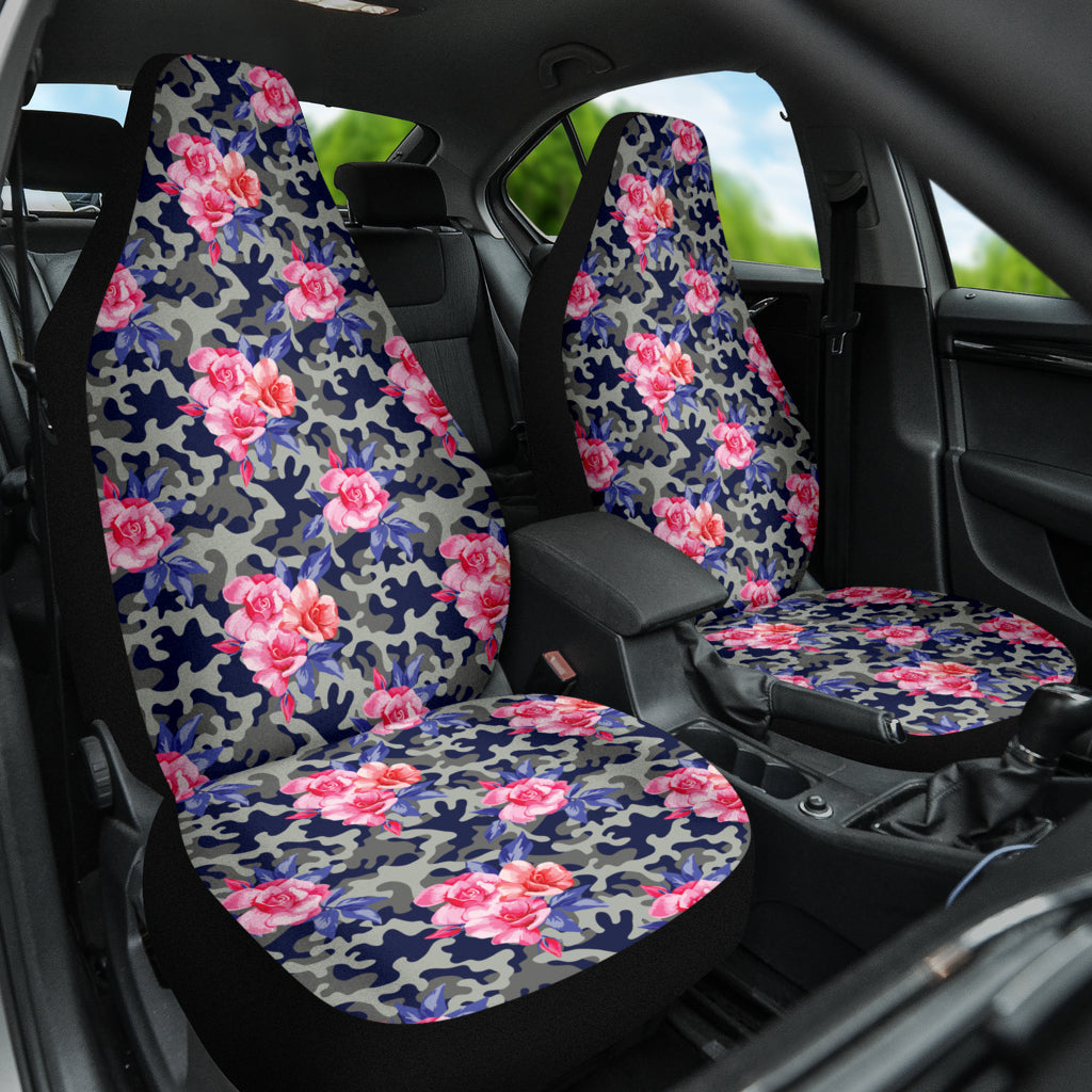 Pink Rose Camo Car Auto Seat Covers