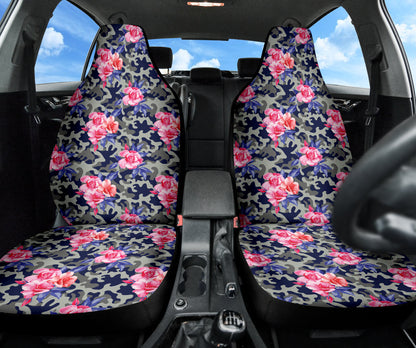 Pink Rose Camo Car Auto Seat Covers