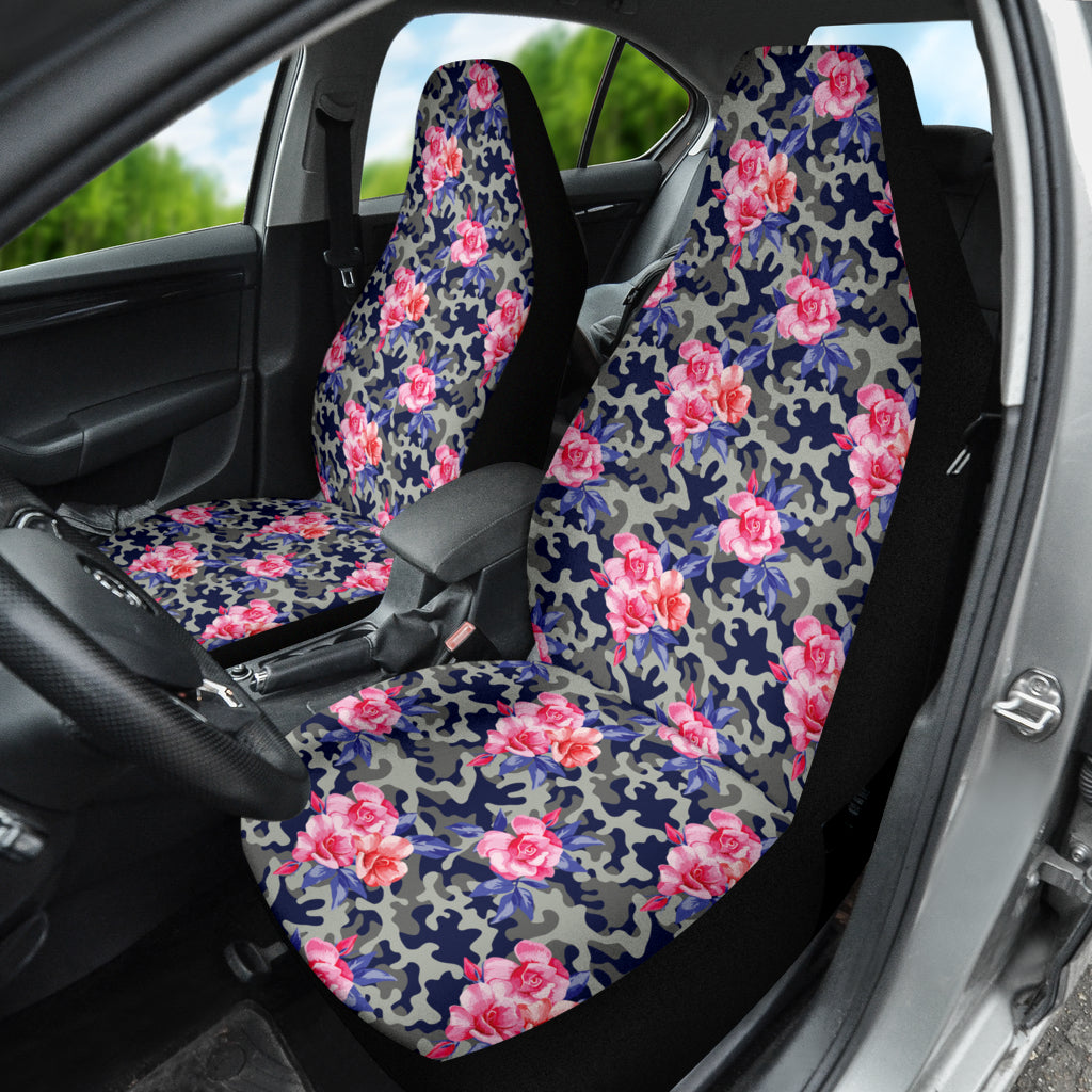 Pink Rose Camo Car Auto Seat Covers