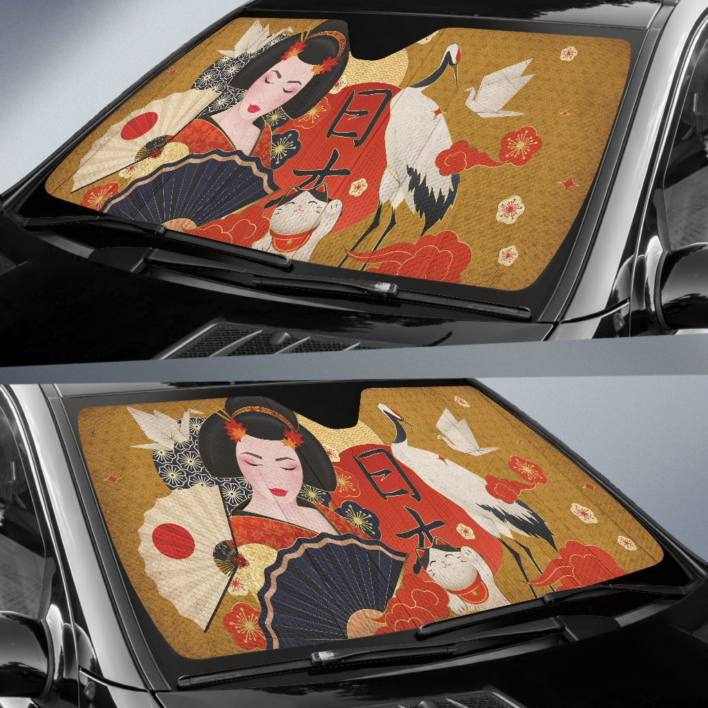 Amazing Car Accessories Decoration Japan Culture Travel Car Auto Sun Shades