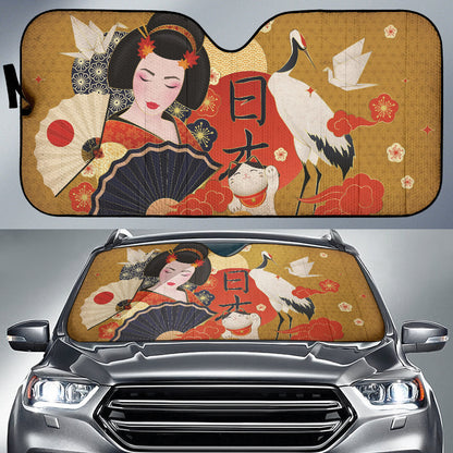 Amazing Car Accessories Decoration Japan Culture Travel Car Auto Sun Shades