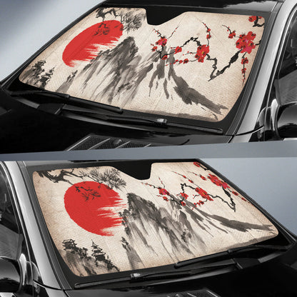 Japan Mountain Landscape Car Auto Sun Shades