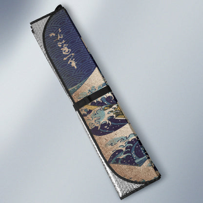 Japan Waves Art Gift Car Auto Sun Shades