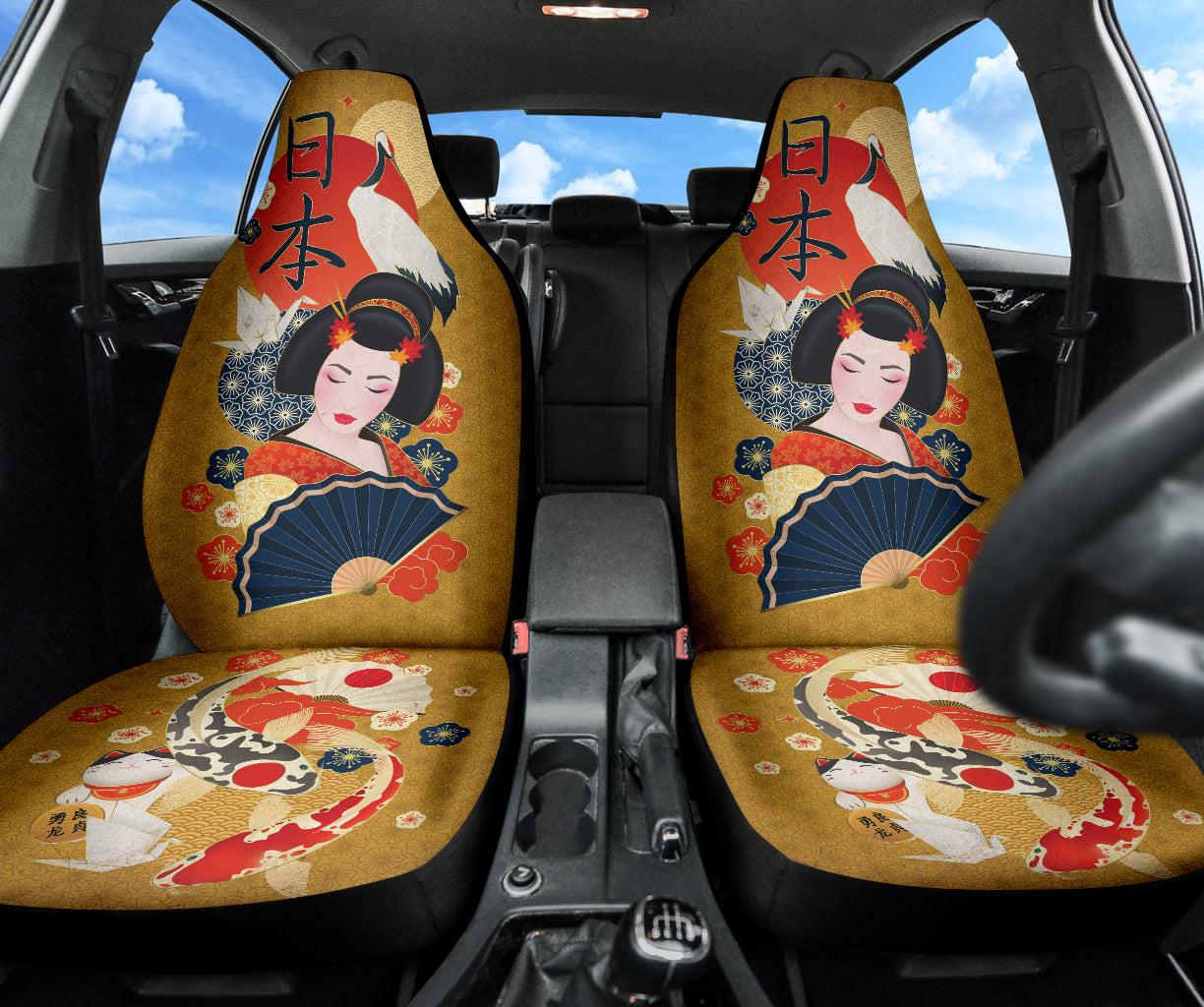 Amazing Car Accessories Decoration Japan Culture Travel Car Seat Covers