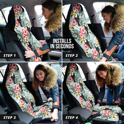 Hibicus Toucan Vintage Car Seat Covers