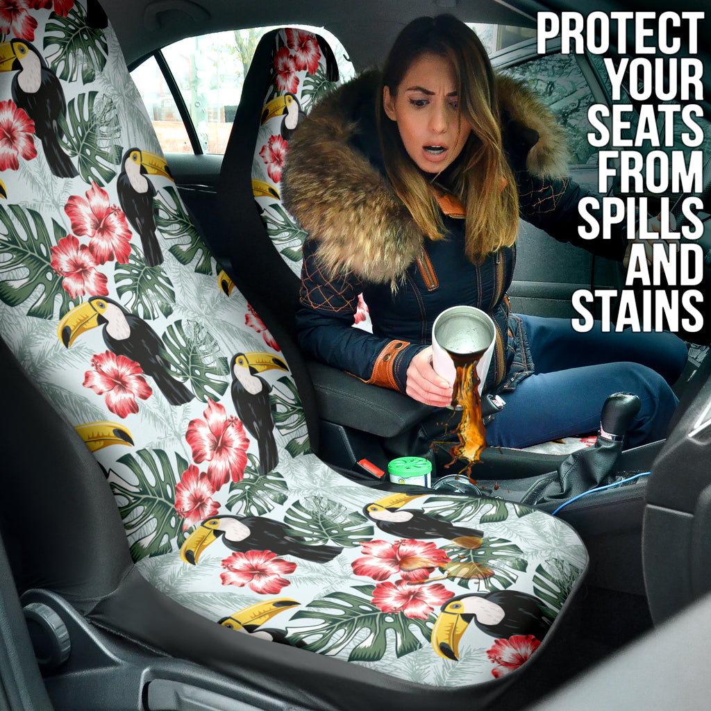 Hibicus Toucan Vintage Car Seat Covers