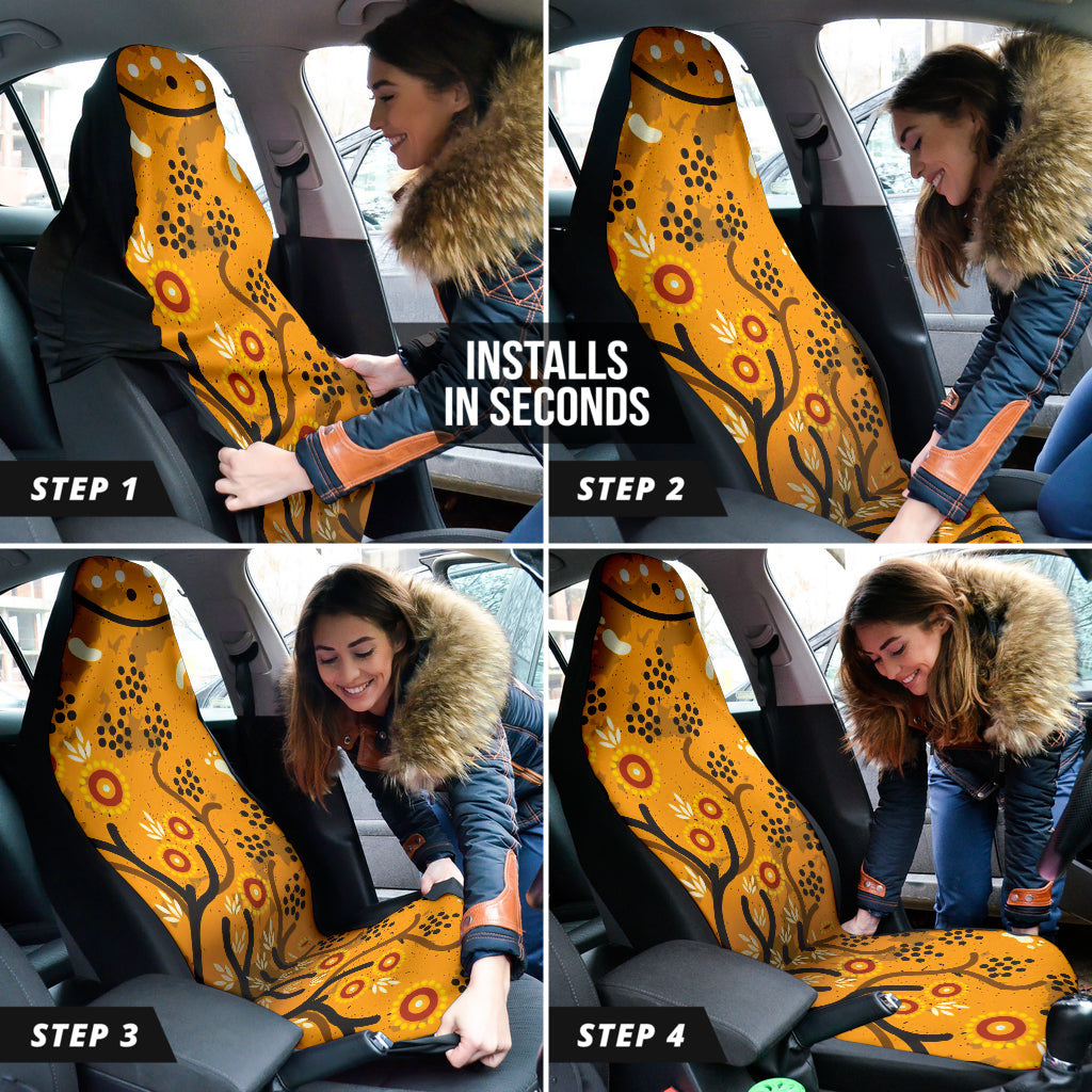 Australia Aboriginal Art In Spring Style Car Seat Covers