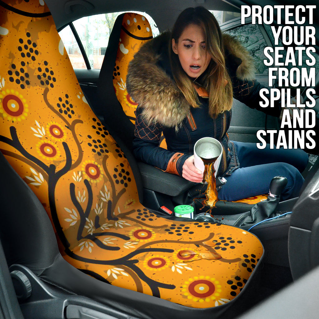 Australia Aboriginal Art In Spring Style Car Seat Covers