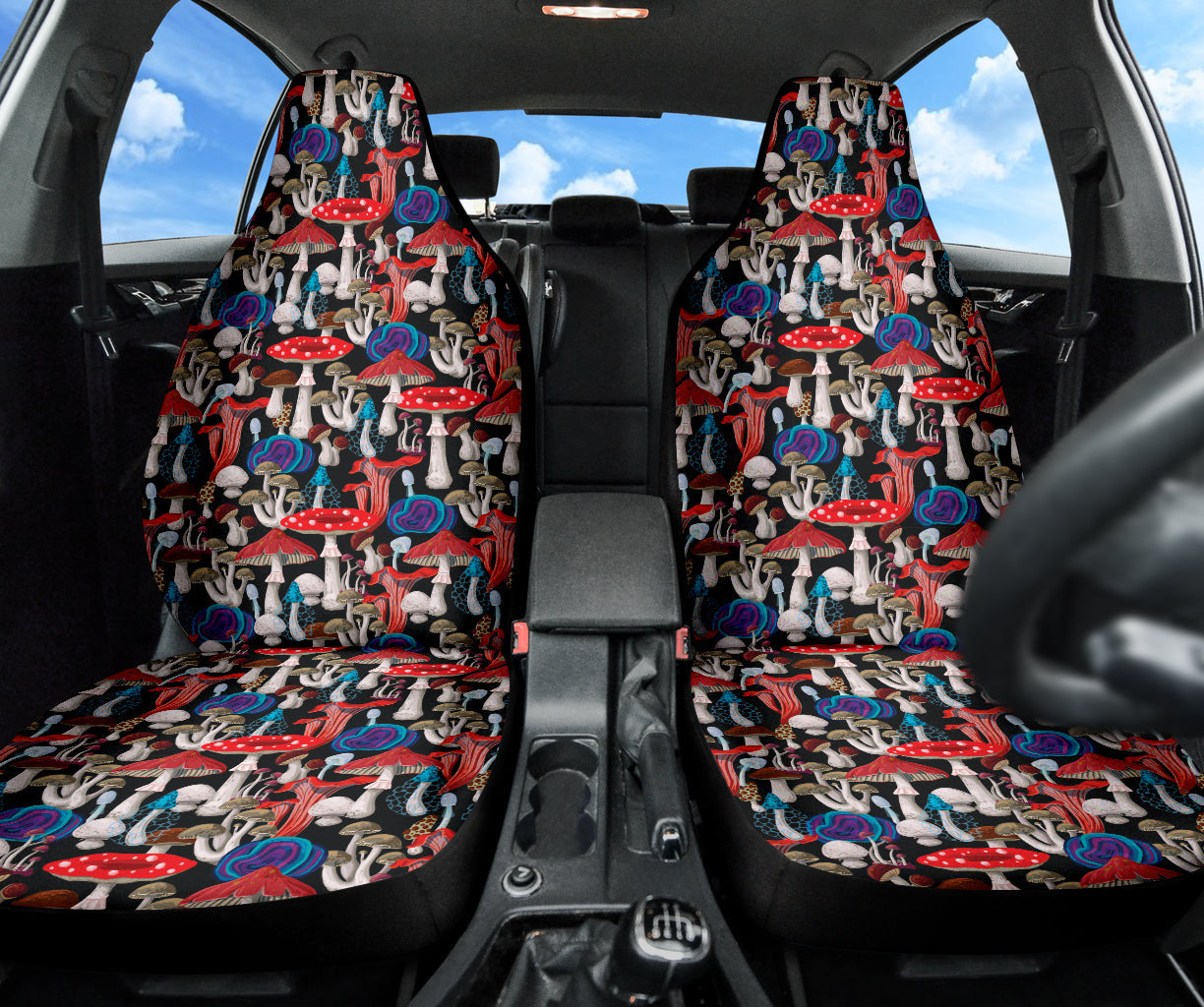 Mushroom Colorful Car Seat Covers