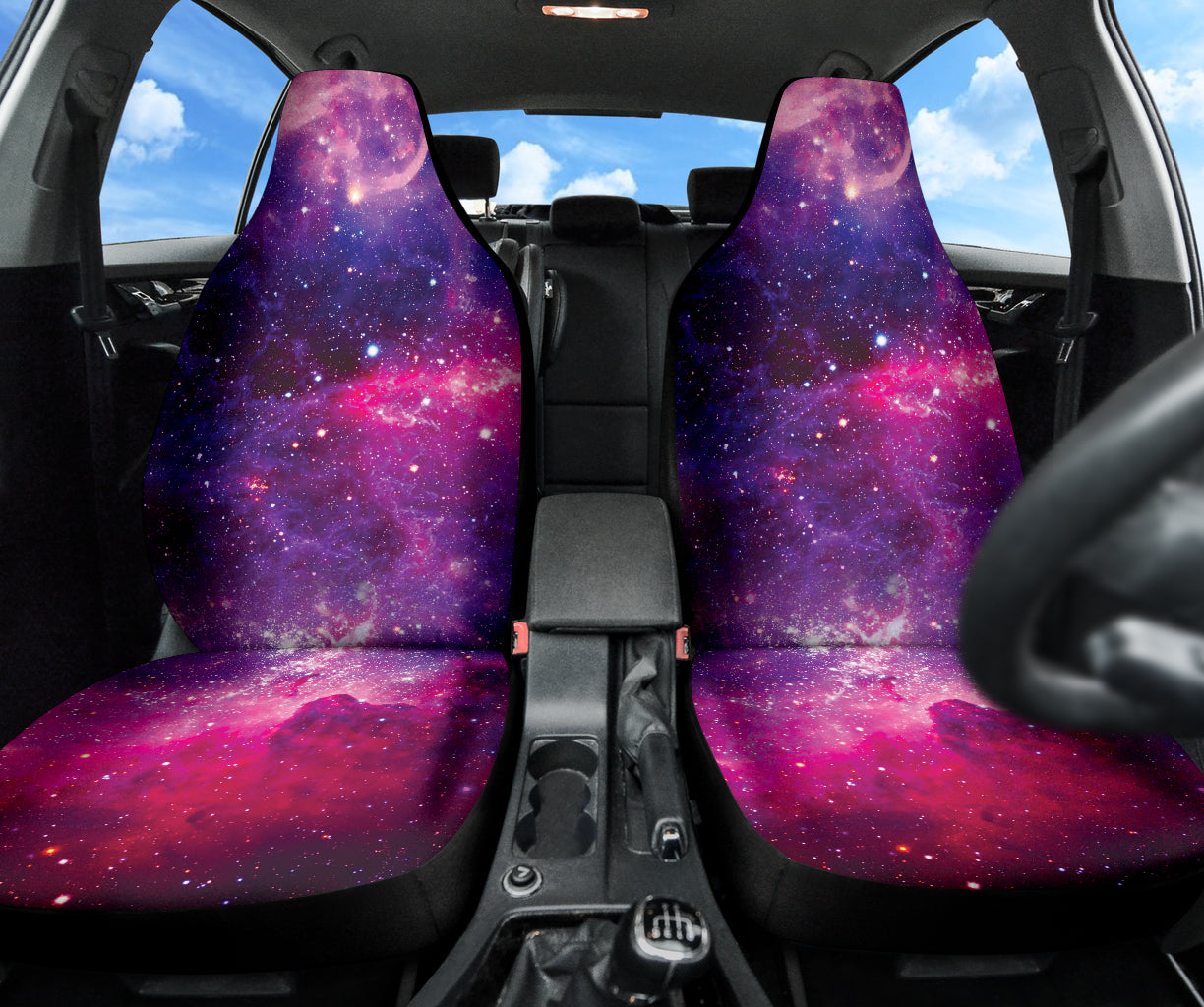 Amazing Purple Universe and Planets Car Seat Covers