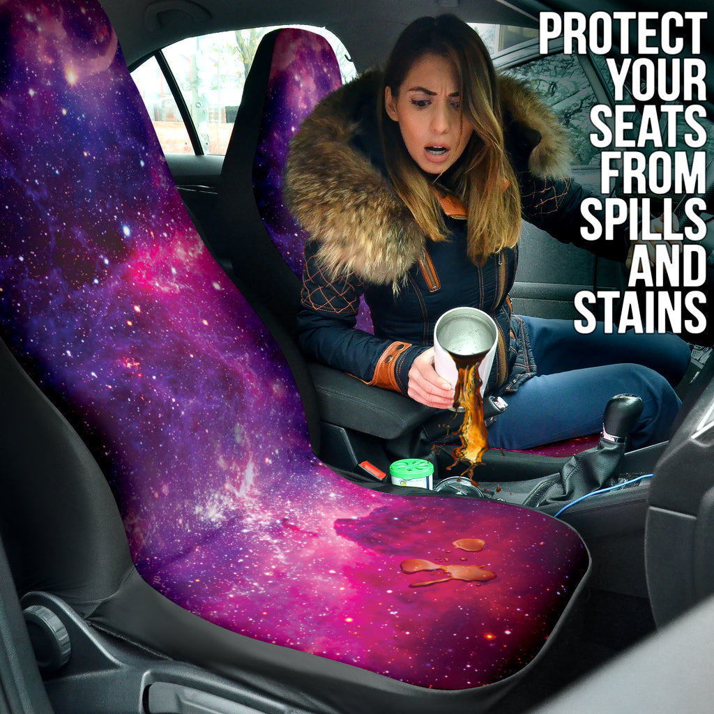 Amazing Purple Universe and Planets Car Seat Covers