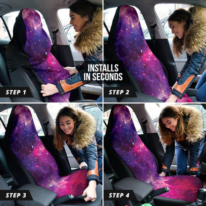 Amazing Purple Universe and Planets Car Seat Covers