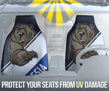 Russia Flag Fury Bear Amazing Decor Gift Idea Car Seat Covers