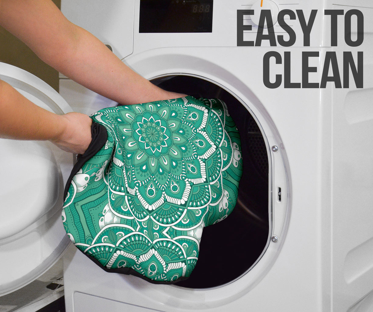 Green Mandala Circle Car Seat Covers