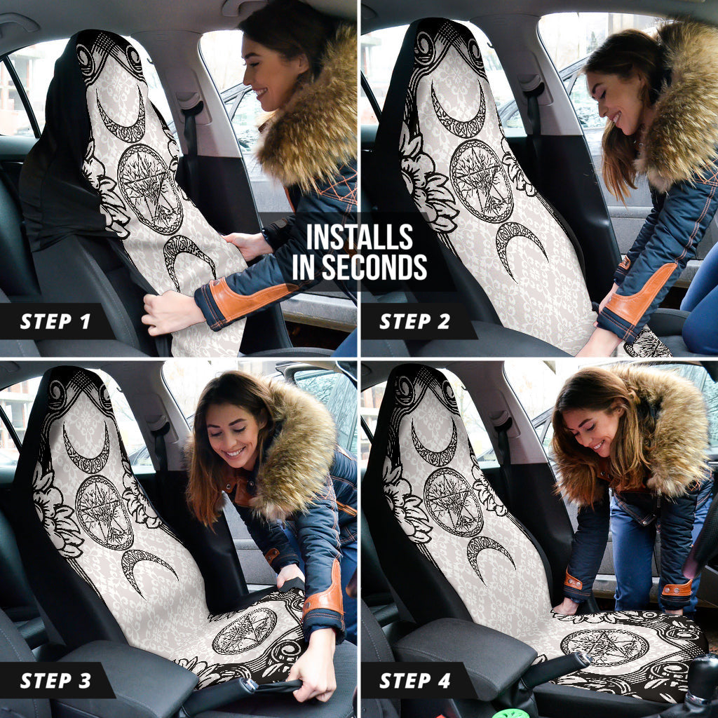 Triple Moon Wicca Car Seat Covers