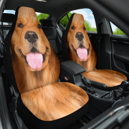 Golden Retriever Car Seat Covers Funny Dog Face