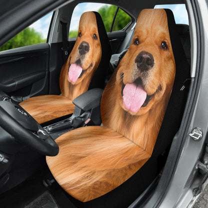 Golden Retriever Car Seat Covers Funny Dog Face