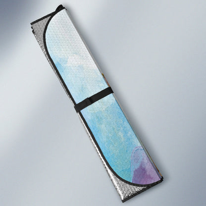 Goat Cute Cyan Watercolor Car Auto Sun Shades