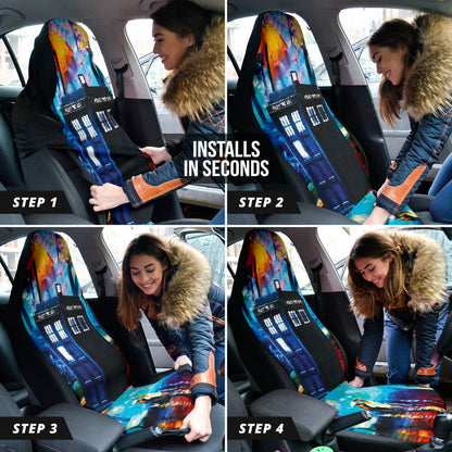 Tardis Telephone Doctor Who Car Seat Covers Amazing