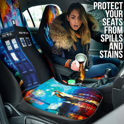 Tardis Telephone Doctor Who Car Seat Covers Amazing