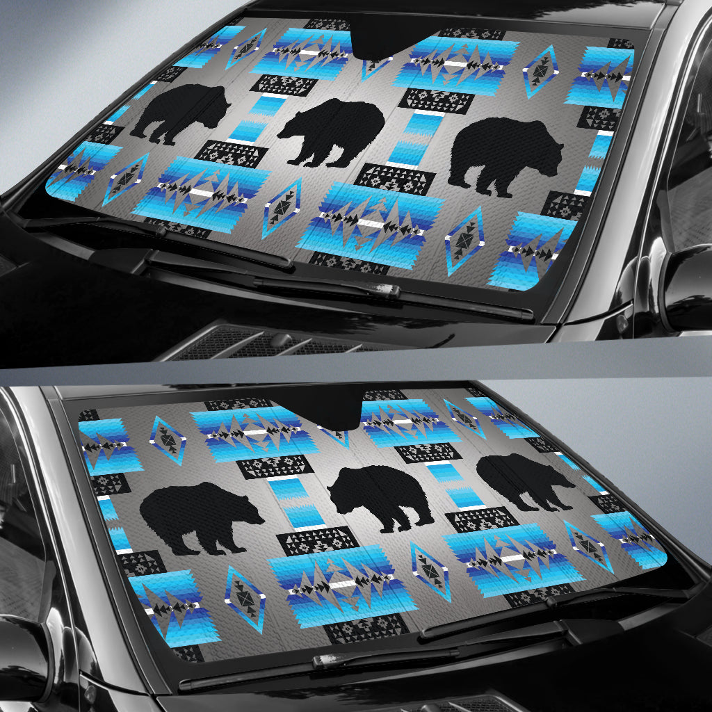 Blue Bear Midnight Lake Car Auto Sun Shades