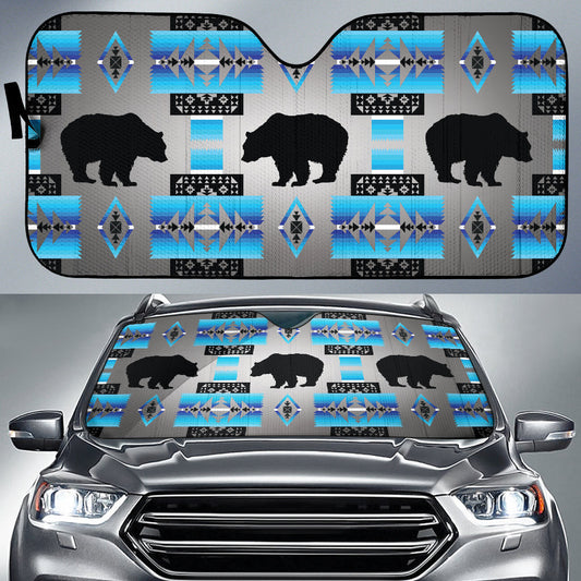 Blue Bear Midnight Lake Car Auto Sun Shades