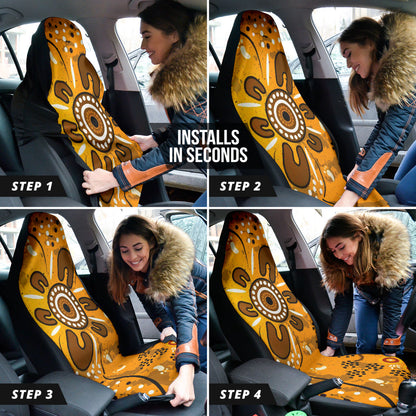 Australia Aboriginal Art In Spring Style Car Seat Covers