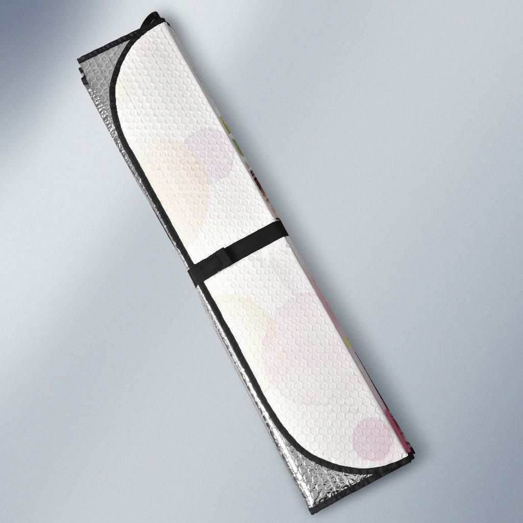 Goat Cute Floral Watercolor Car Auto Sun Shades