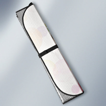 Goat Cute Floral Watercolor Car Auto Sun Shades