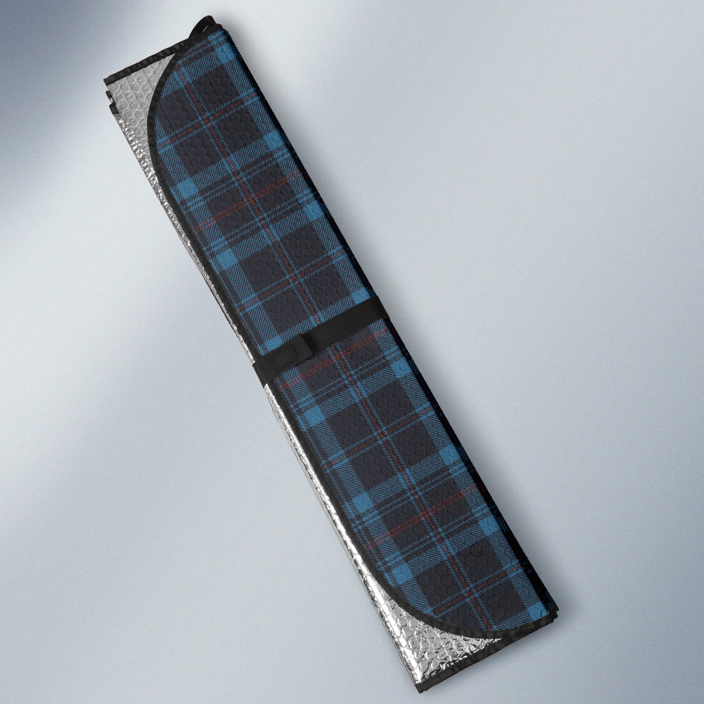 Dark Blue Plaid Pattern Car Auto Sun Shades