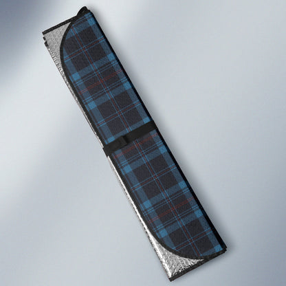 Dark Blue Plaid Pattern Car Auto Sun Shades