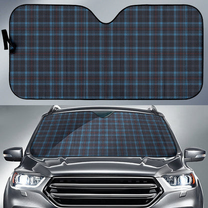 Dark Blue Plaid Pattern Car Auto Sun Shades