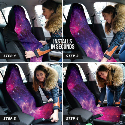 Amazing Purple Universe and Planets Car Seat Covers