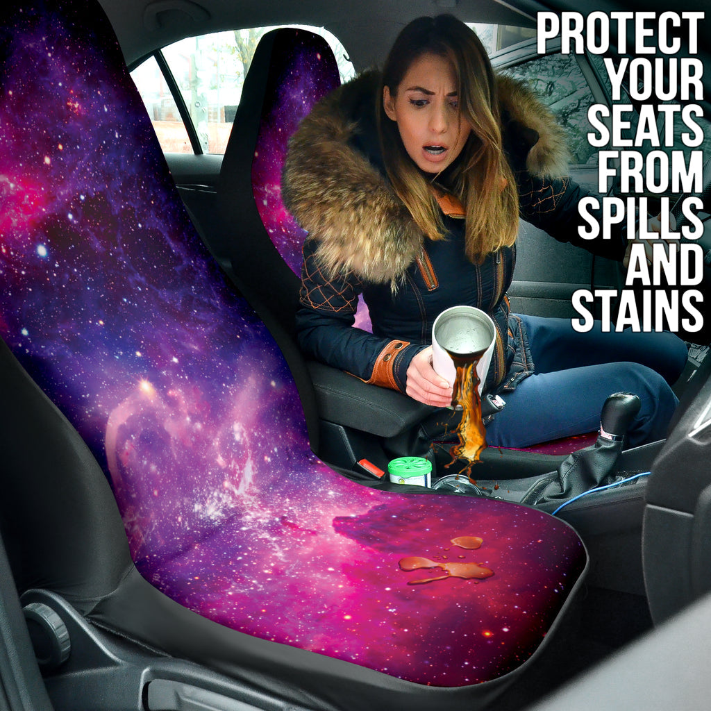 Amazing Purple Universe and Planets Car Seat Covers