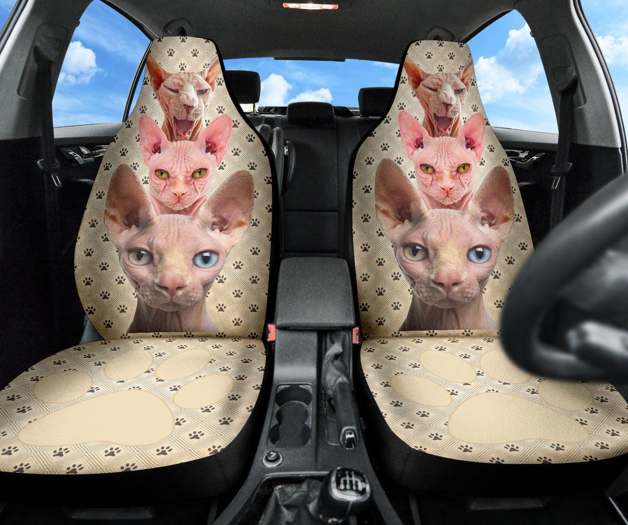 Amazing Car Accessories Decoration Sphynx Car Seat Covers