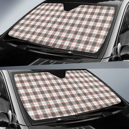 White Plaid Pattern Car Auto Sun Shades