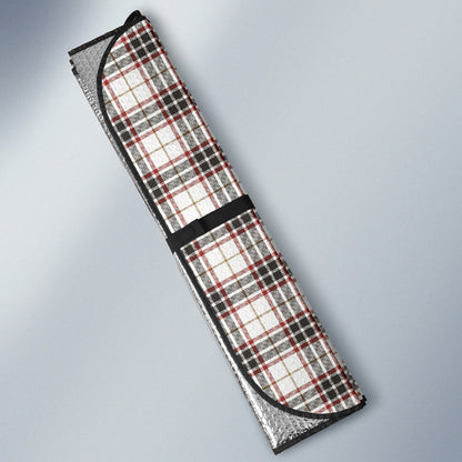 White Plaid Pattern Car Auto Sun Shades
